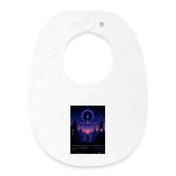 VOID//VISION – Pixel Void Dreams - Baby Organic Bib - white - Front