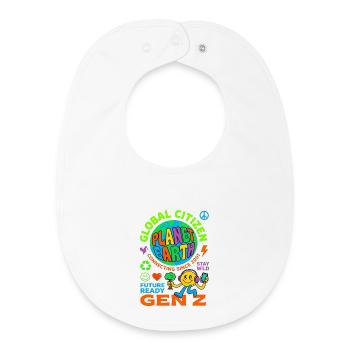Global Citizen Planet Earth Gen Z - Baby Organic Bib - white - Front