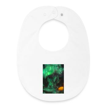 Jeu de lumière de l’aurore verte - Bavoir bébé bio - blanc - Devant