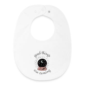 Witchy Glaskugel - De bonnes choses arrivent - Bavoir bébé bio - blanc - Devant