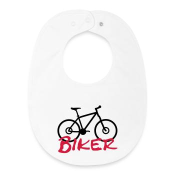 biker - Baby Organic Bib - white - Front
