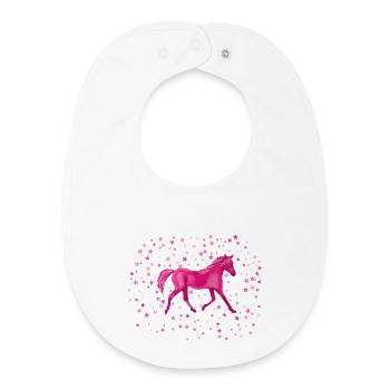 Pony stars - Baby Organic Bib - white - Front