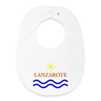 LANZAROTE-Iles Canaries-Espagne - Bavoir bébé bio - blanc - Devant
