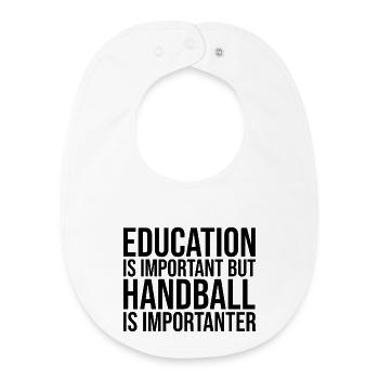 handball - Bavoir bébé bio - blanc - Devant