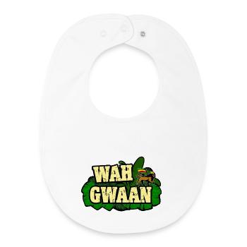 Reggae Jungle Wah Gwaan - Bavoir bébé bio - blanc - Devant
