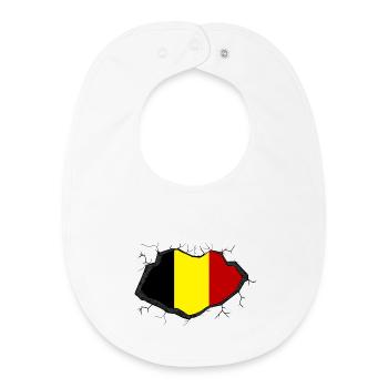 Belgium Flag - Baby Organic Bib - white - Front
