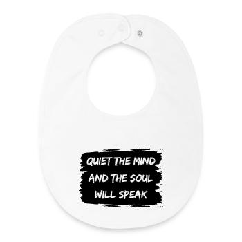 Calm Spirit Speaks – Quote Motive Spirituality - Baby Organic Bib - white - Front