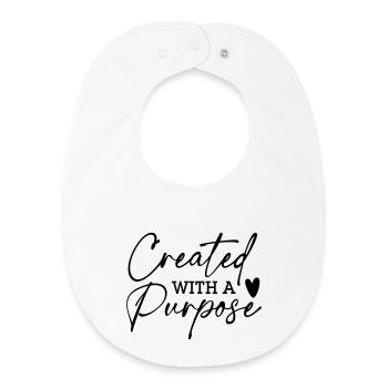 Créer avec un but - Bavoir bébé bio - blanc - Devant