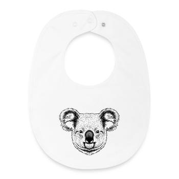 Koala - Bavoir bébé bio - blanc - Devant