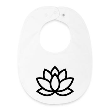 Lotusblüte - Baby Organic Lätzchen - Weiß - Vorne
