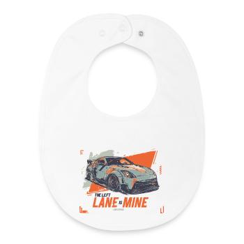 JDM-Legende, linke Spur ist mein Auto, - Baby Organic Lätzchen - Weiß - Vorne
