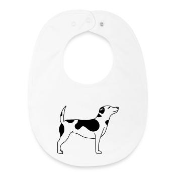Hund - Baby Organic Lätzchen - Weiß - Vorne