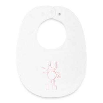 abstract - Baby Organic Bib - white - Front