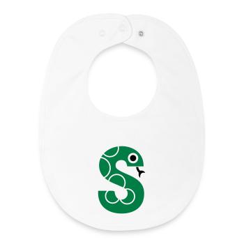 Letter s - Baby Organic Lätzchen - Weiß - Vorne