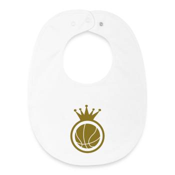 Basketball - Basket Ball - Game - Sport - Player - Baby Organic Bib - white - Front