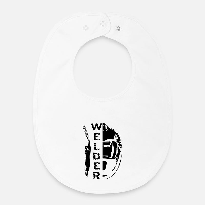 Welding Welder - Baby Organic Lätzchen - Weiß