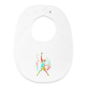 Klettern / Climbing / Freeclimbing Kletterer Berg - Baby Organic Lätzchen - Weiß - Vorne
