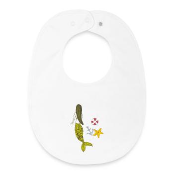Heure avancée de Mermaid - Bavoir bébé bio - blanc - Devant