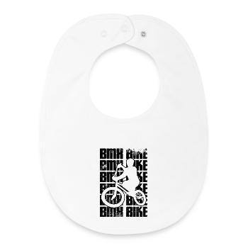 Rider de BMX - Bavoir bébé bio - blanc - Devant