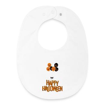 Citrouille flottante joyeux Halloween - Bavoir bébé bio - blanc - Devant