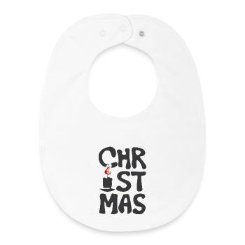 Christmas Fire Candle Graffiti Christmas icon - Baby Organic Bib - white - Front