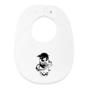 Skateboarding Graphics - Baby Organic Bib - white - Front