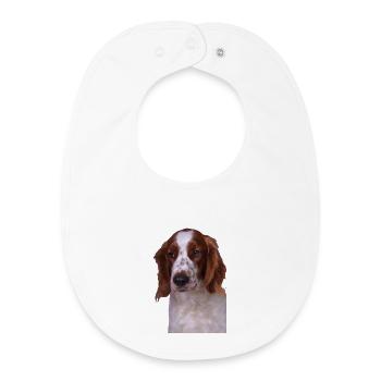 Welsh Springer Spaniel - Baby Organic Bib - white - Front