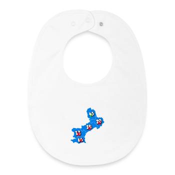 Languedoc Roussillon Region - Baby Organic Bib - white - Front