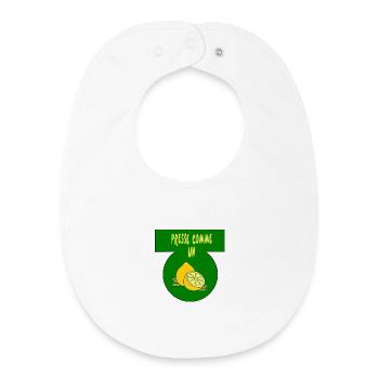 Ausgepresst wie eine Zitrone - Baby Organic Lätzchen - Weiß - Vorne