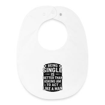 Citation audacieuse de vie unique motivante - Bavoir bébé bio - blanc - Devant