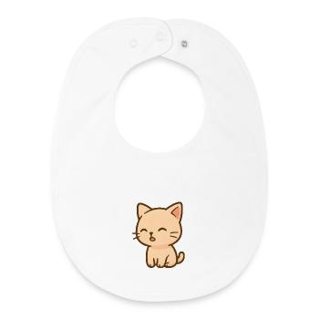 Cute Kitten Kawaii - Baby Organic Bib - white - Front