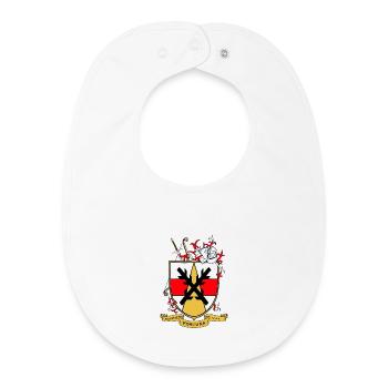 Fortuna Wappen Schild mit Helm - Baby Organic Lätzchen - Weiß - Vorne