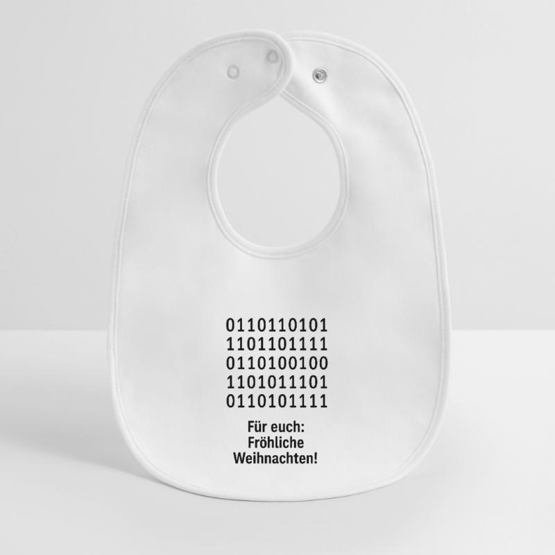Christmas Code Binary Pattern Baby Organic Bib