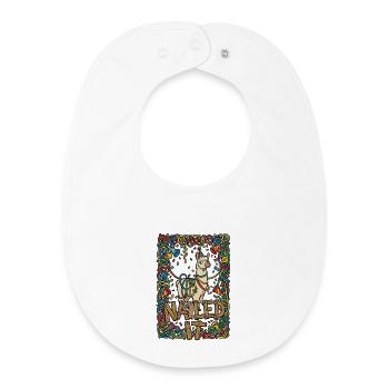 Plaisir du parti Lama - Bavoir bébé bio - blanc - Devant