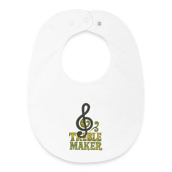 Emblème du créateur de aigus - Bavoir bébé bio - blanc - Devant