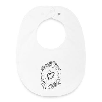 Herz - Baby Organic Lätzchen - Weiß - Vorne