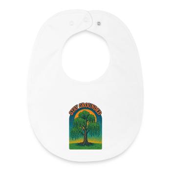 Stay Grounded Willow Sunset - Baby Organic Bib - white - Front