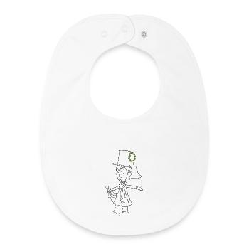 SERBSKI BRAŠKA - contour - - Baby Organic Bib - white - Front