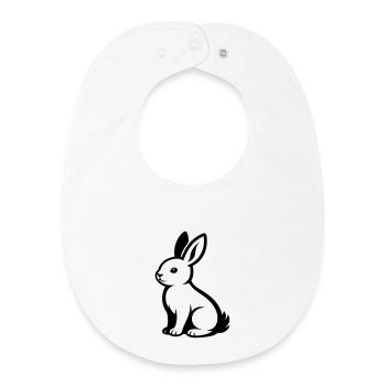 Hare - Baby Organic Bib - white - Front