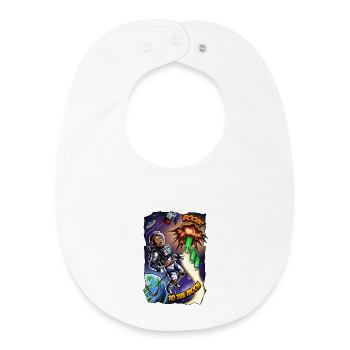 Moon Adventure: Astronaut Comic - Baby Organic Bib - white - Front