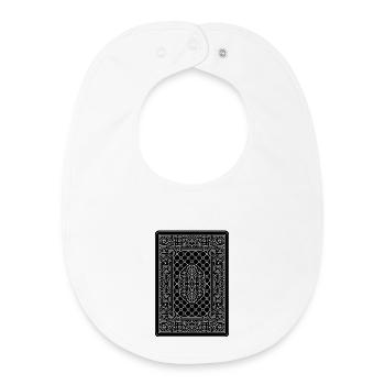 Geometric Playing Card Vector Art Black - Baby Organic Bib - white - Front