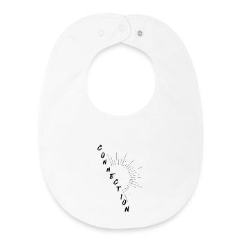 CONNECTION – Your Glow in the Universe - Baby Organic Bib - white - Front