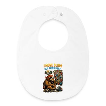 Bloc paresseux – Chemise d’escalade comique - Bavoir bébé bio - blanc - Devant