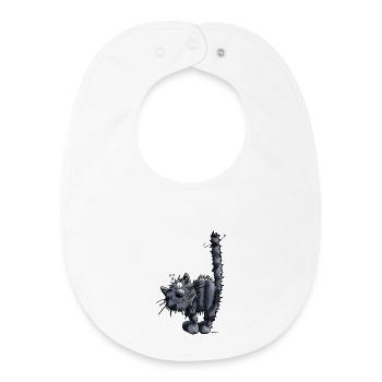 Mignon Chaton - Bavoir bébé bio - blanc - Devant