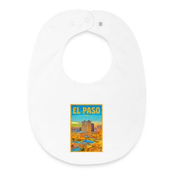 El Paso Skyline Retro - Baby Organic Lätzchen - Weiß - Vorne