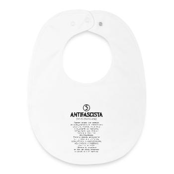 Définition antifasciste - Bavoir bébé bio - blanc - Devant