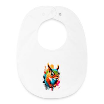 Écureuil Sciurus - Écureuil Coloré - Bavoir bébé bio - blanc - Devant
