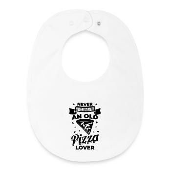 Pizza Grand-père - Bavoir bébé bio - blanc - Devant