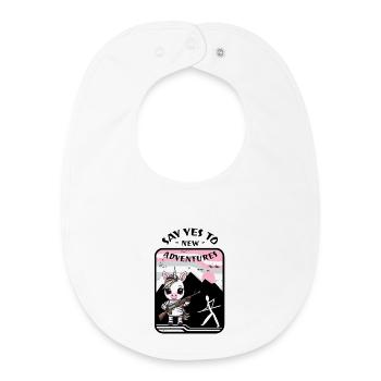 Zebra Einhorn - Baby Organic Lätzchen - Weiß - Vorne