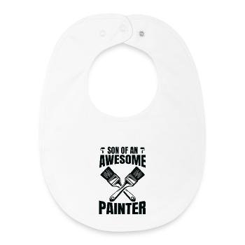 Fils Peintre - Bavoir bébé bio - blanc - Devant